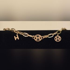 Fashion Luxury Stainless Steel With 18k Gold Overlay Bracelet